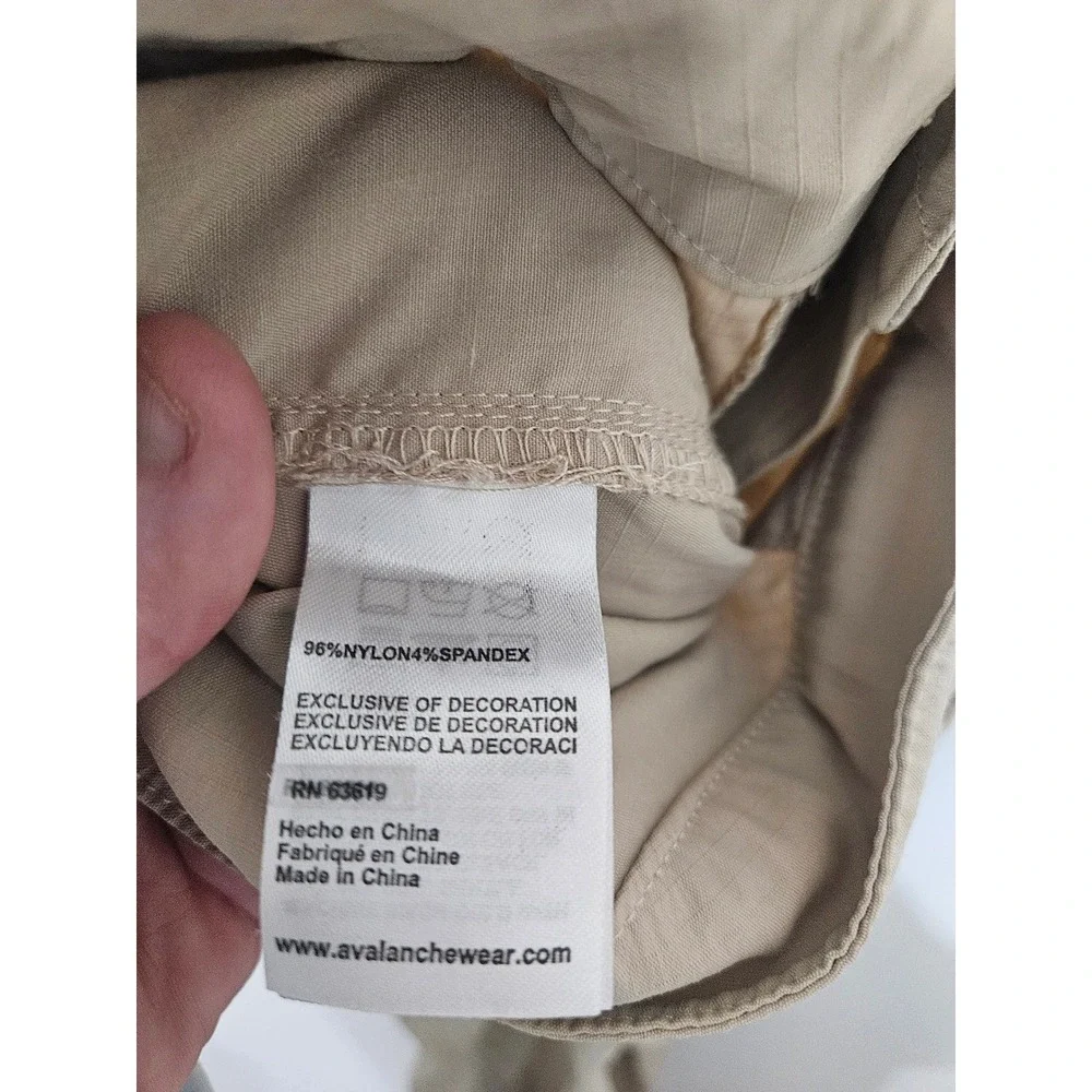 Avalanche‎ Outdoor Supply Co Womens Khaki Ripstop Hiking Pants Tan Size M